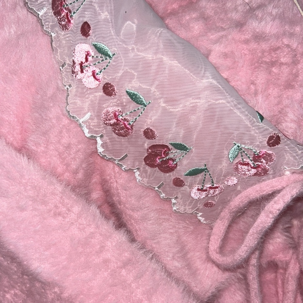NWT. For Love and Lemons Cherries Crop Sweater. Size Small. - Picture 3 of 3